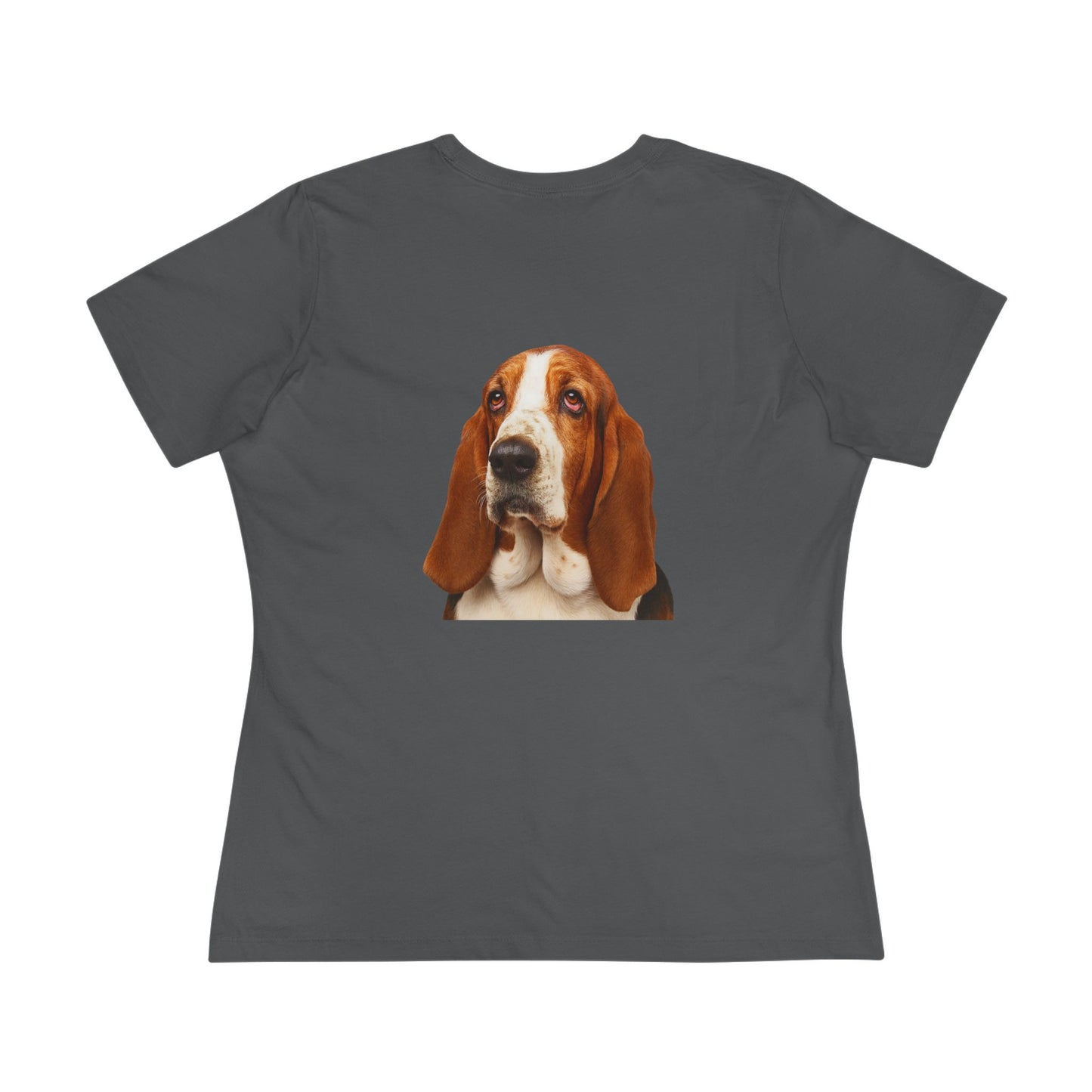 Basset Head Women's Short Sleeve Crewneck Tee
