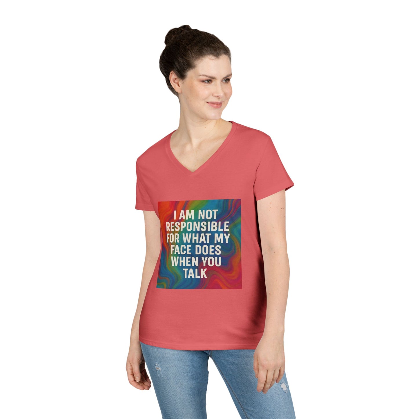 When You Talk Women's V-Neck T-Shirt