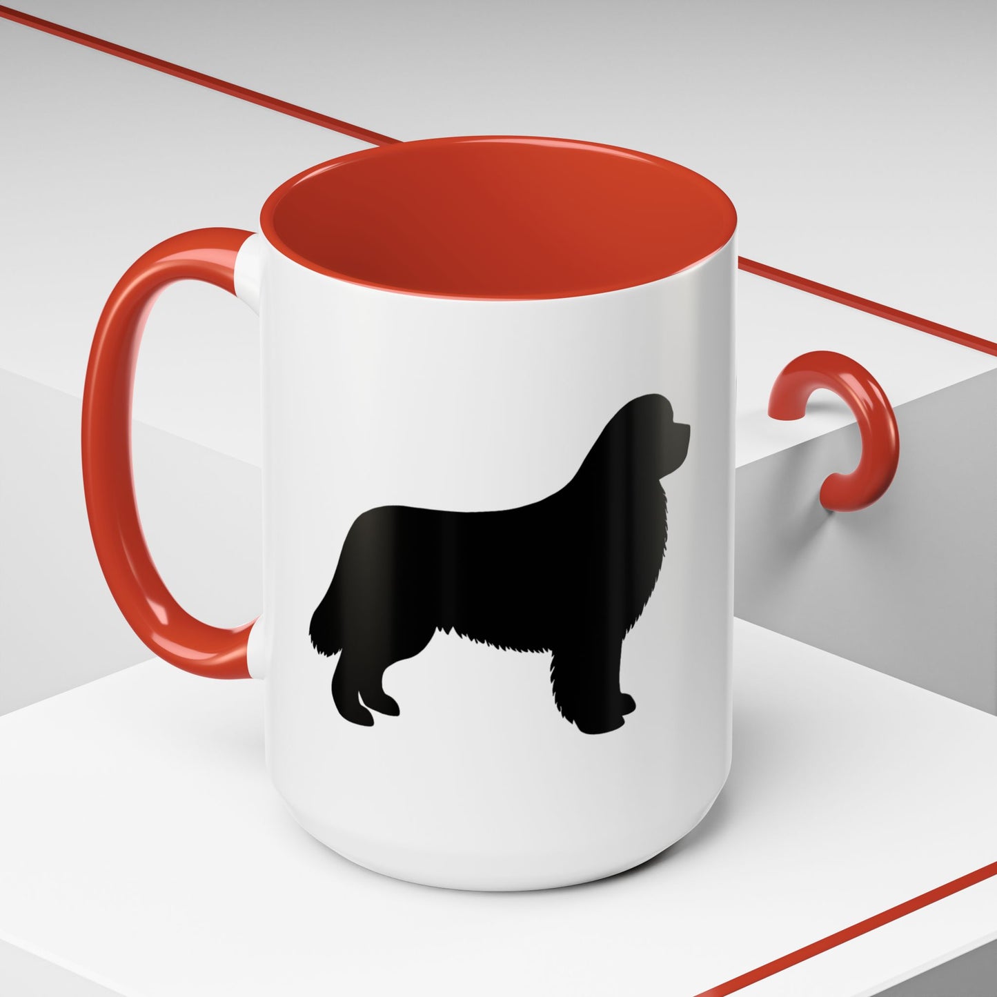 Newfie Silhouette 2-Tone Coffee Mug