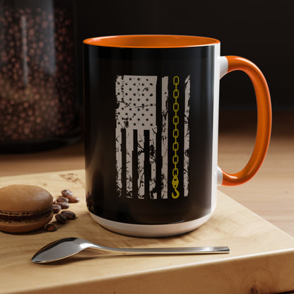 Thin Yellow Line 2-Tone Coffee Mug