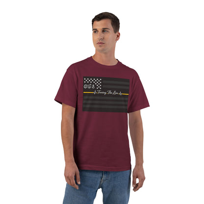 Thin Yellow Line Men's Short-Sleeve Crewneck Tee
