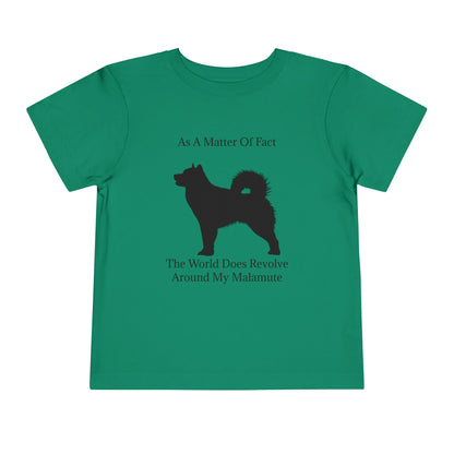 Matter Of Fact Malamute Toddler Unisex Short Sleeve Crewneck Tee