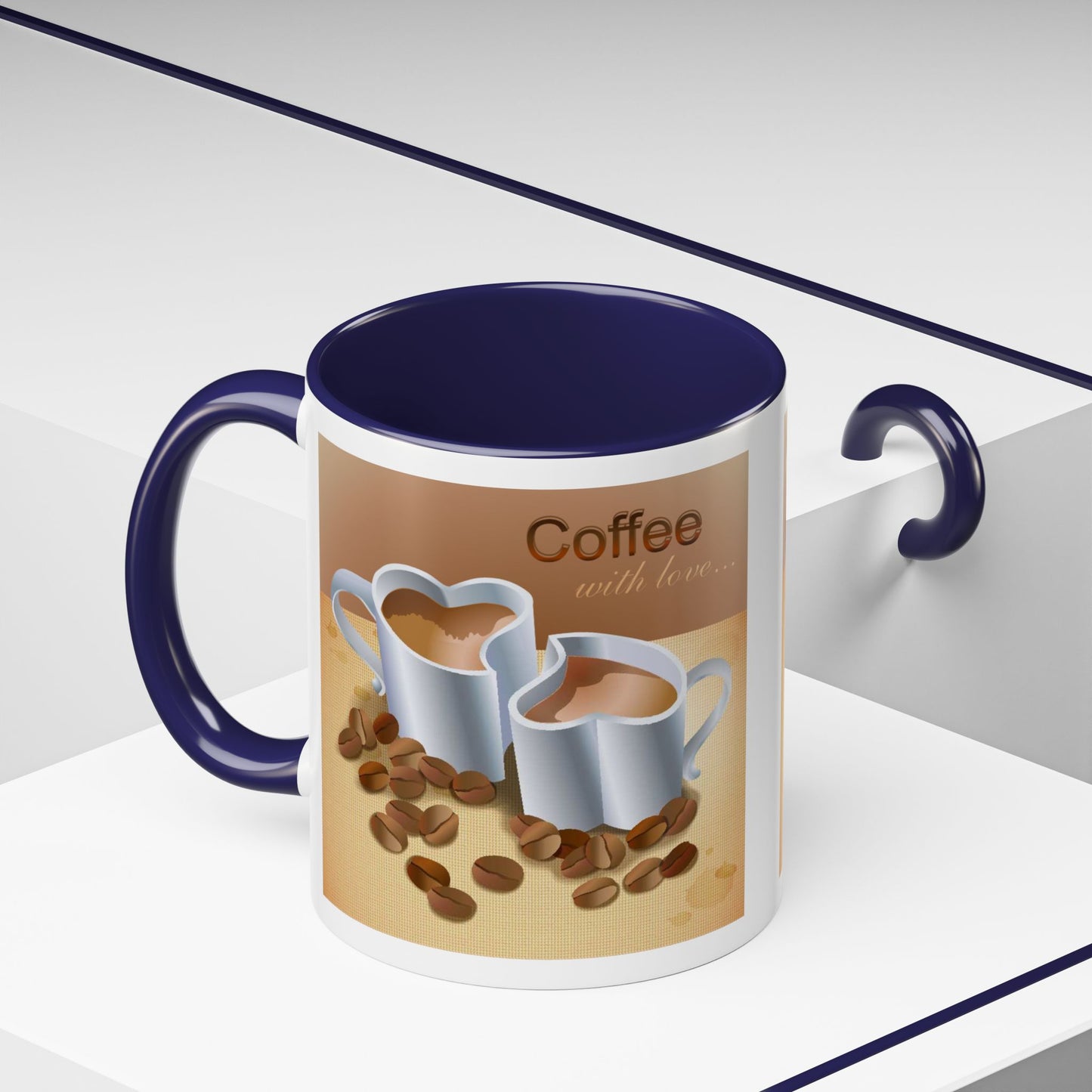 Coffee With Love 2-Tone Coffee Mug