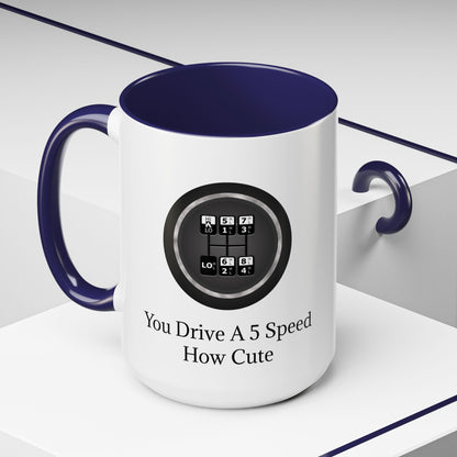 5 Speed How Cute 2-Tone Coffee Mug