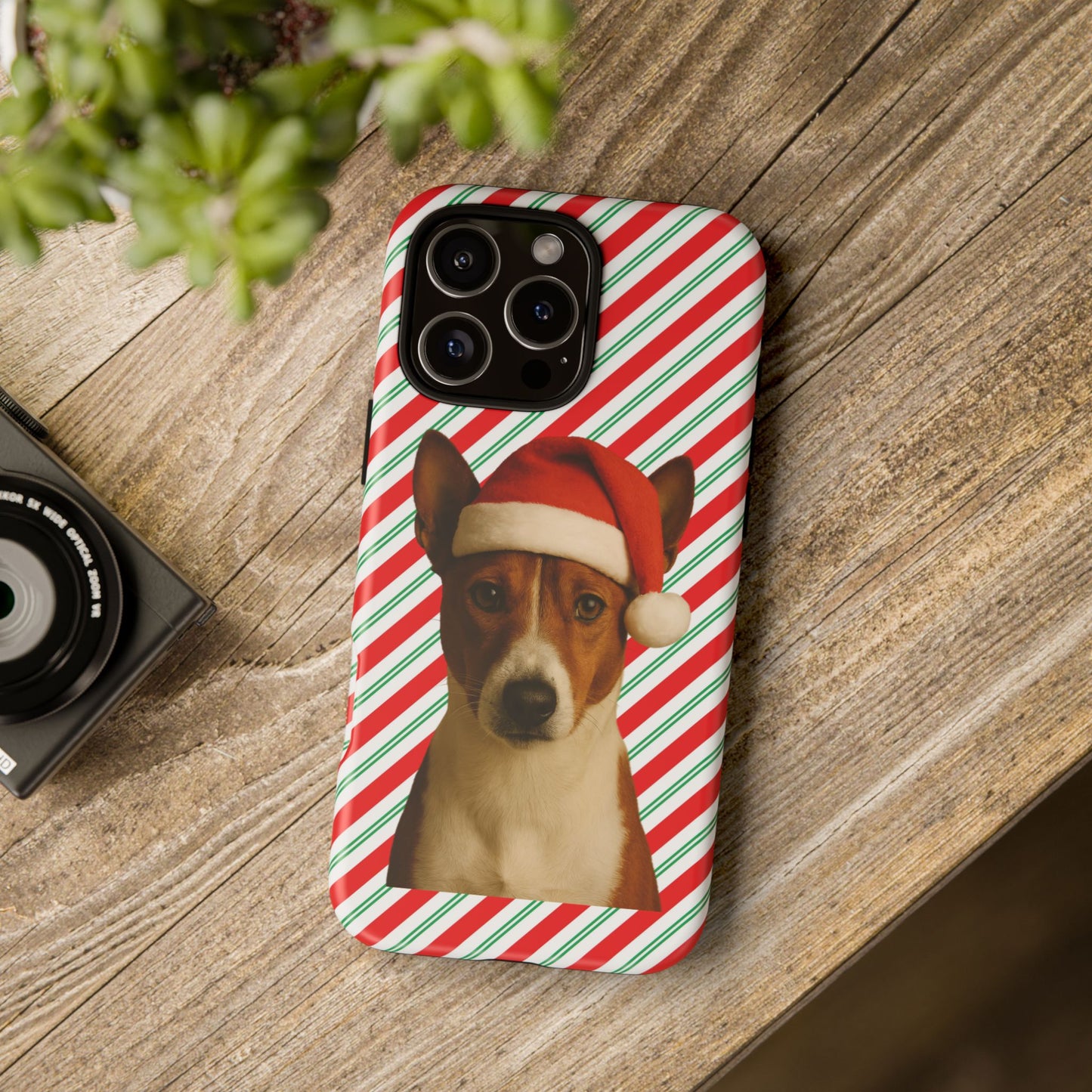 Santa Paws Basenji iPhone Case