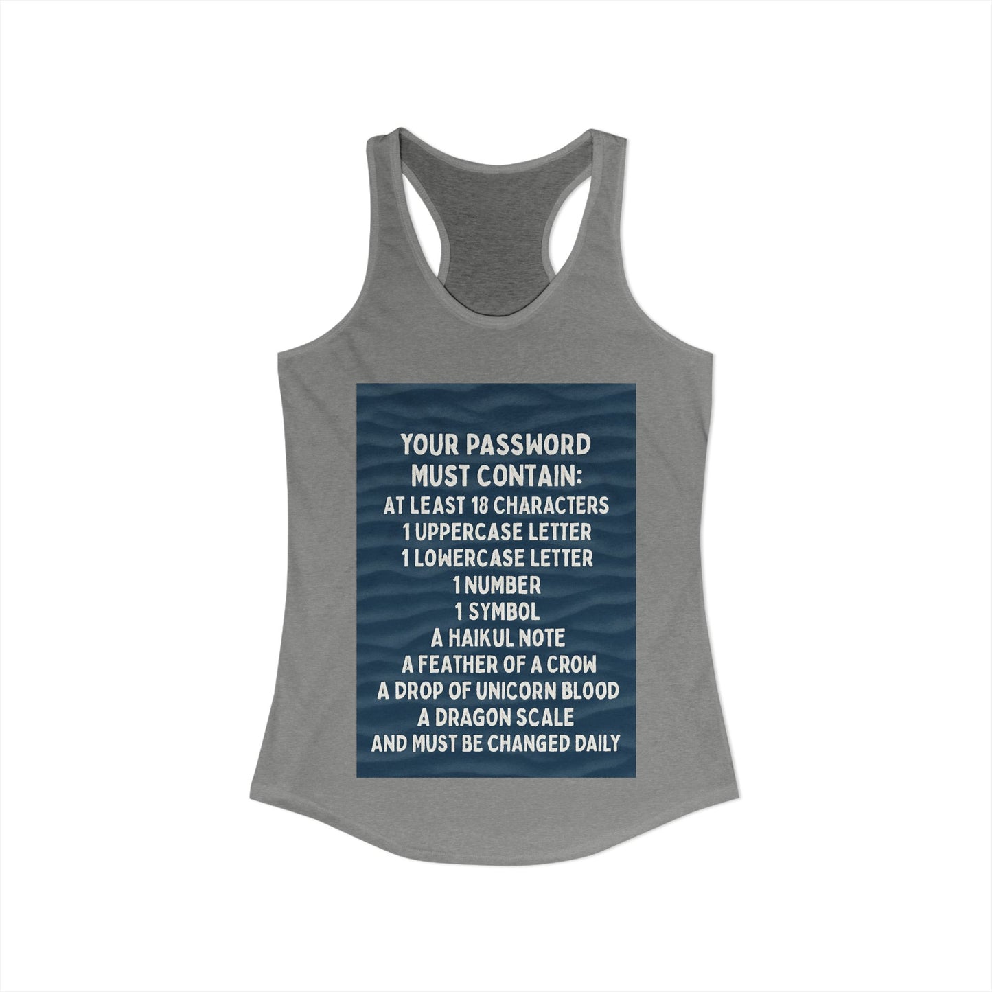Password Women's Racerback Tank