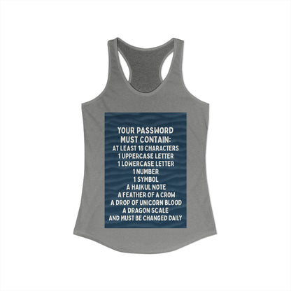 Password Women's Racerback Tank