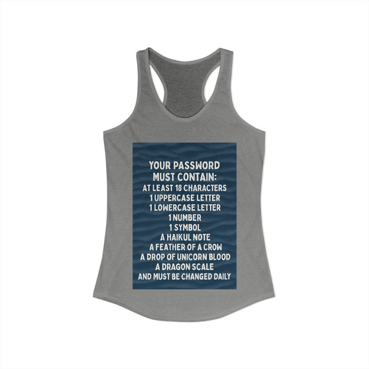 Password Women's Racerback Tank