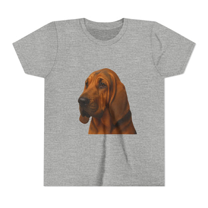 Bloodhound Head Youth Unisex Short Sleeve Crewneck Tee