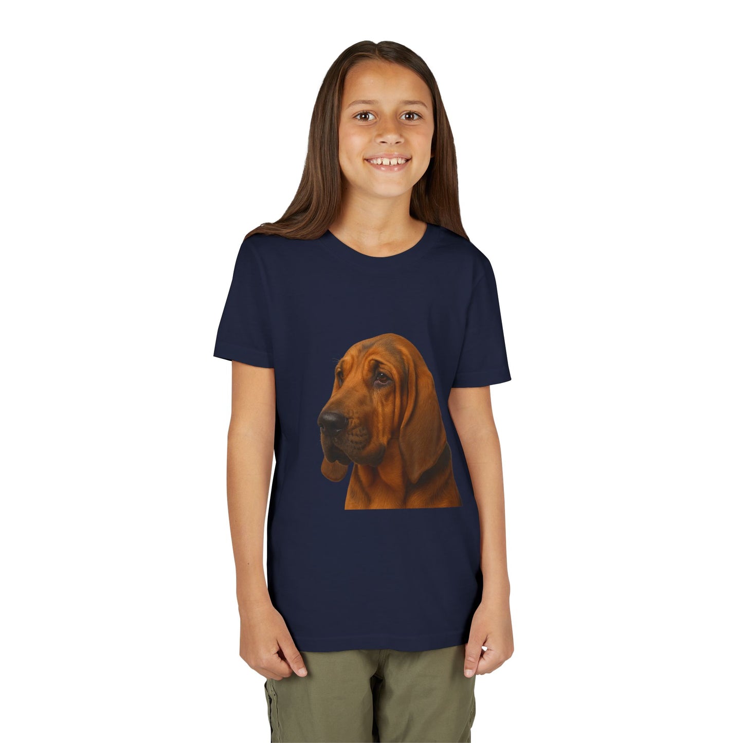 Bloodhound Head Youth Unisex Short Sleeve Crewneck Tee