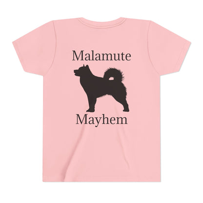 Malamute Mayhem Youth Unisex Short Sleeve Crewneck Tee