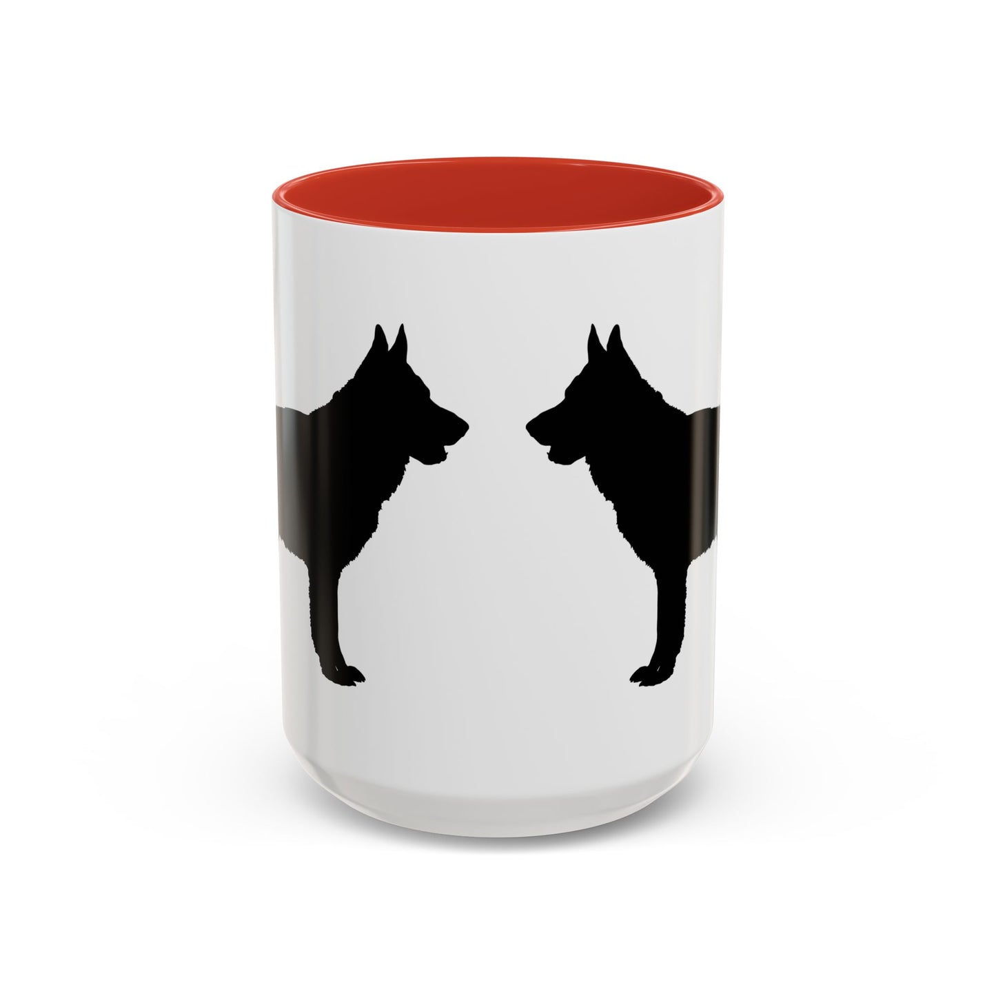 German Shepherd Silhouette 2-Tone Coffee Mug
