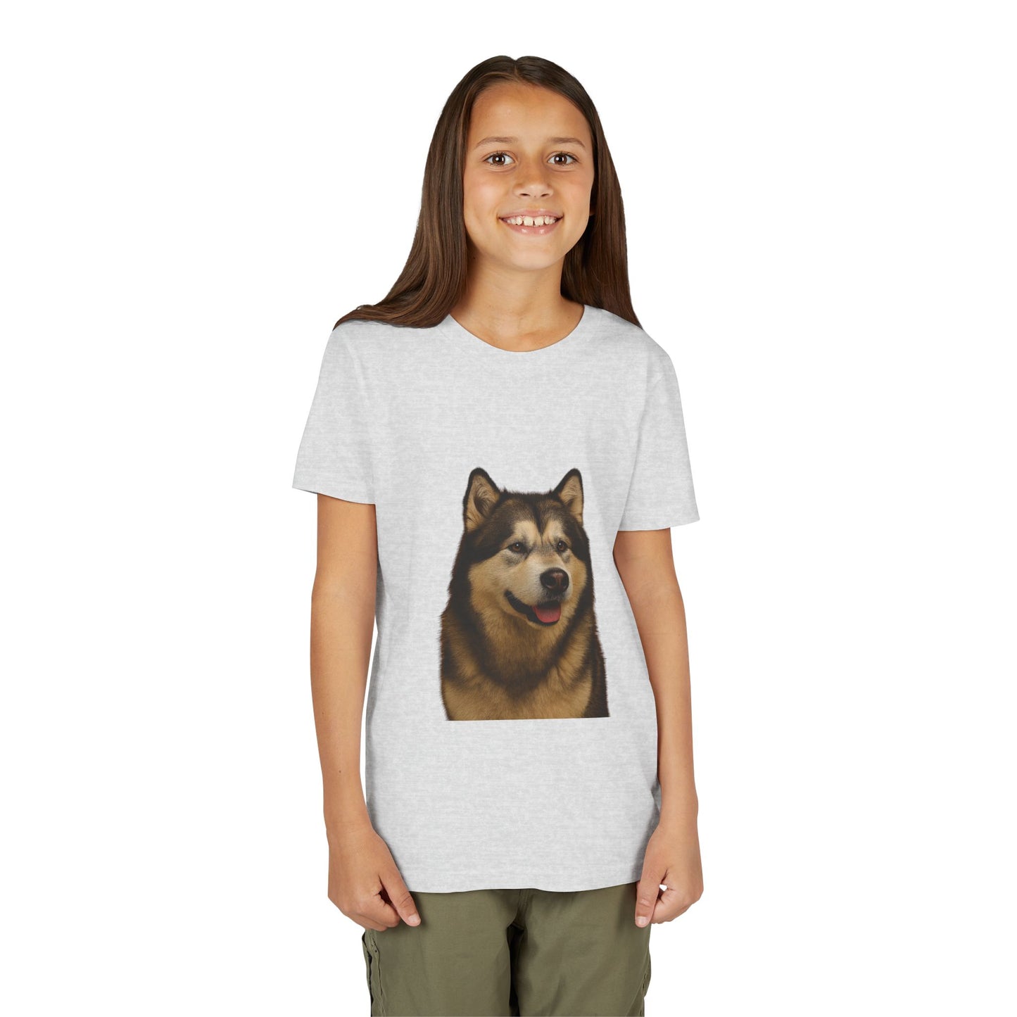 Malamute Head Youth Unisex Short Sleeve Crewneck Tee