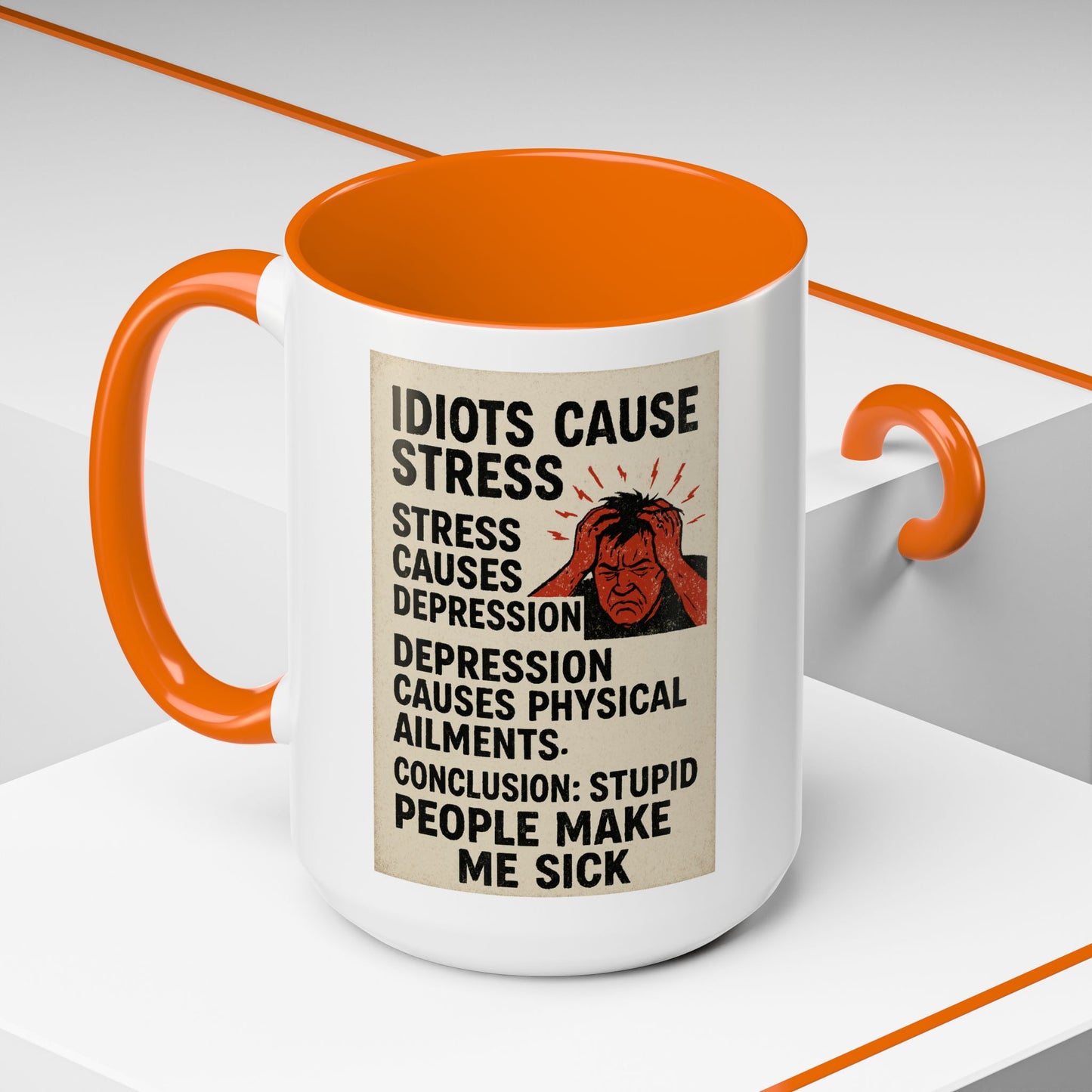 Stupid People 2-Tone Coffee Mug