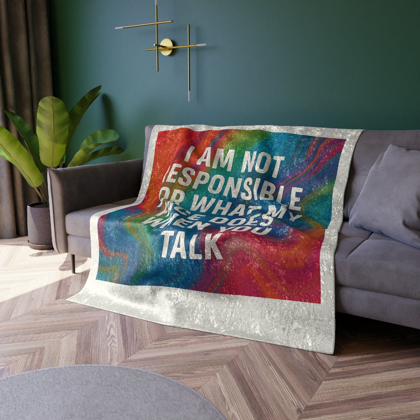 When You Talk Crushed Velvet Blanket