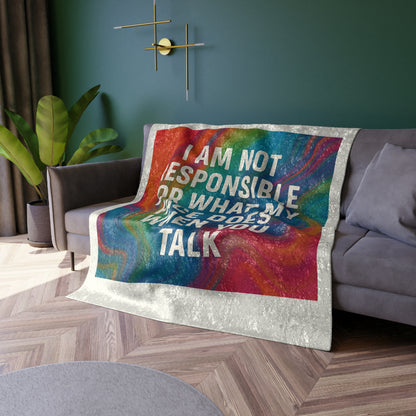 When You Talk Crushed Velvet Blanket