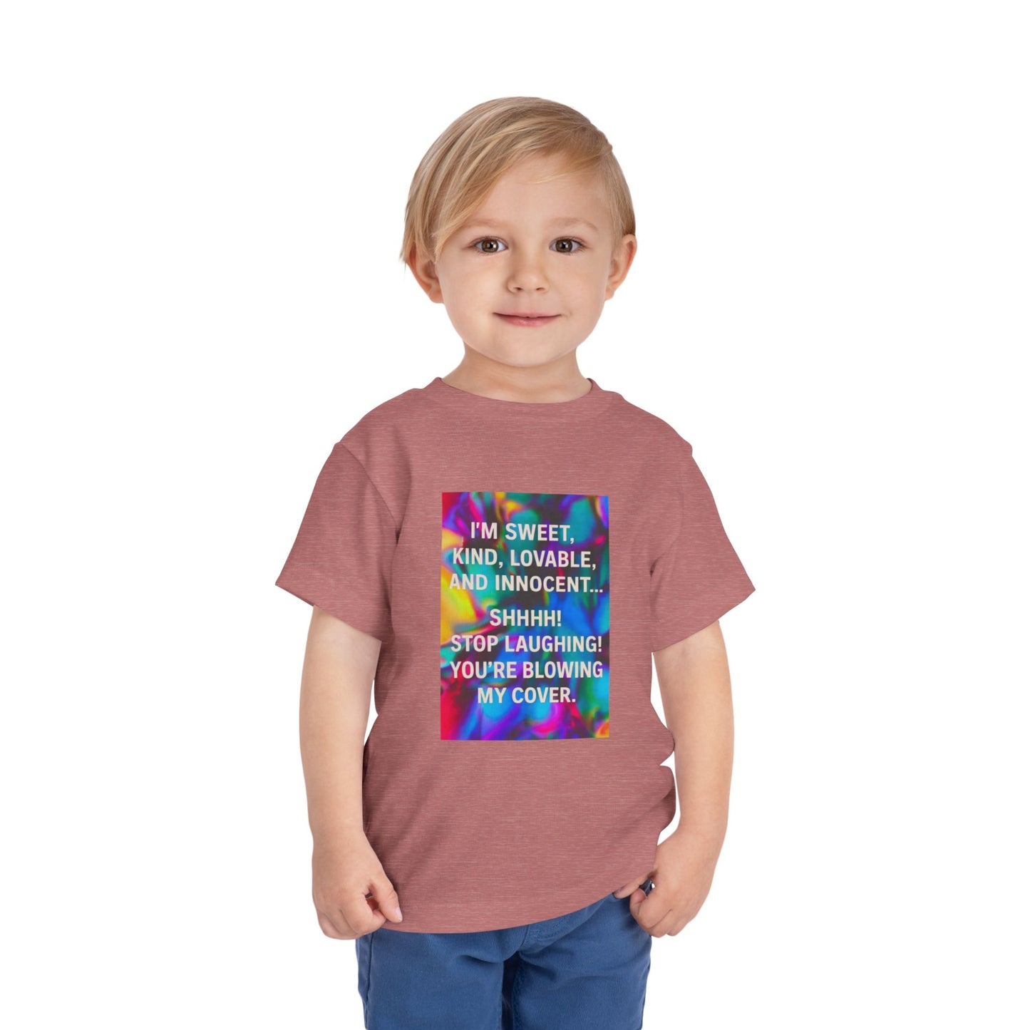 Blowing My Cover Toddler Unisex Short Sleeve Crewneck Tee