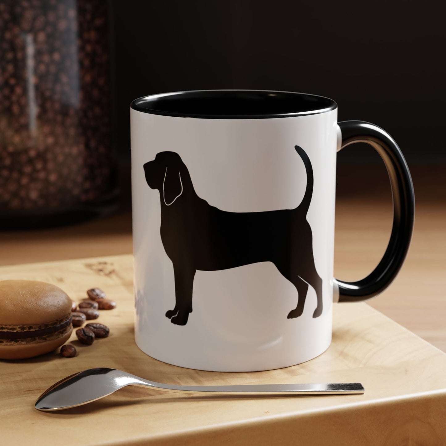 Bloodhound Silhouette 2-Tone Coffee Mug