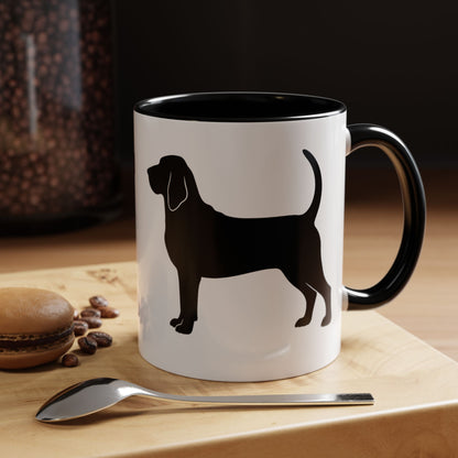 Bloodhound Silhouette 2-Tone Coffee Mug