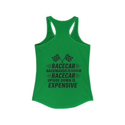Racecar Backwards Women's Racerback Tank
