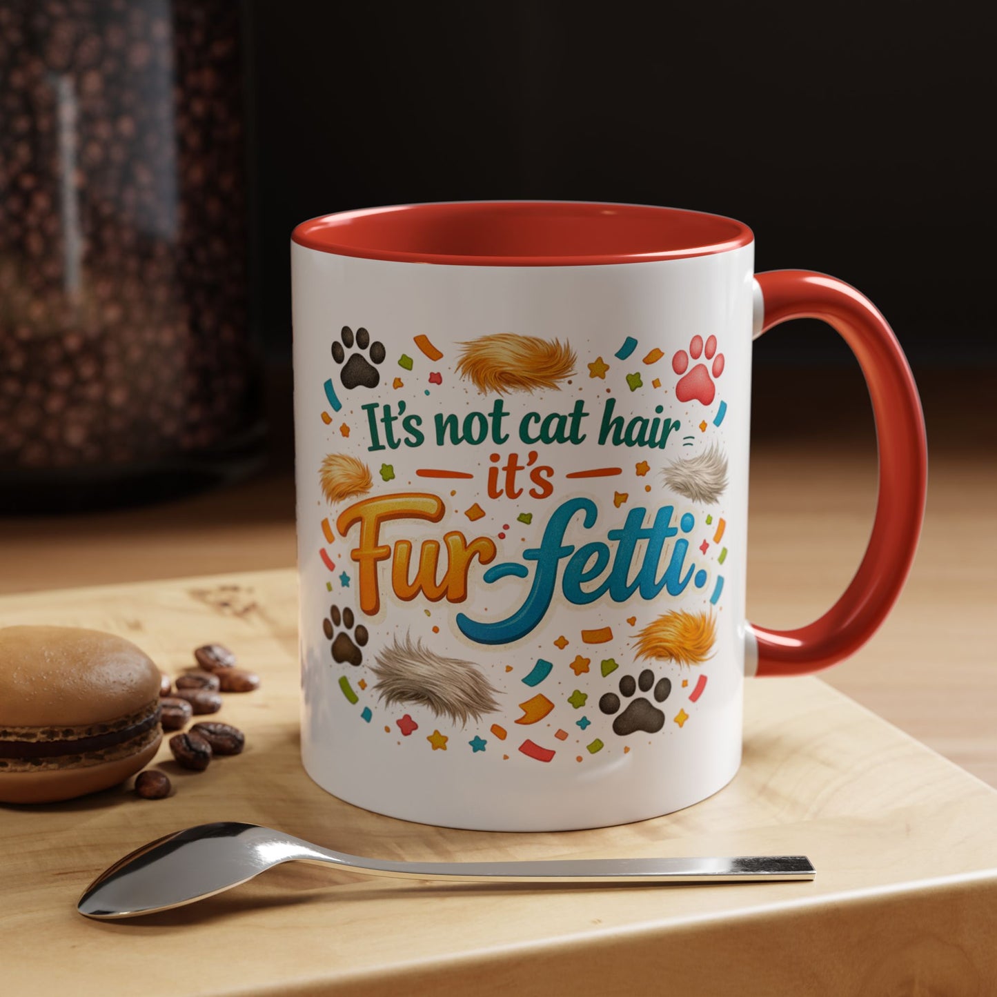 Fur-Fetti Cat 2-Tone Coffee Mug
