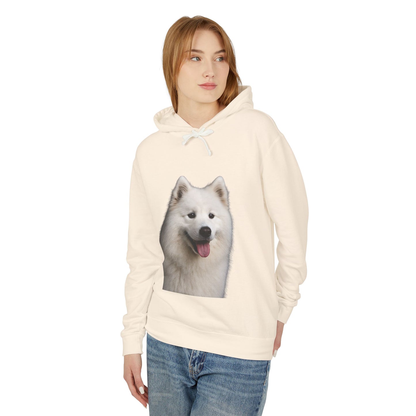 Samoyed Head Unisex Lightweight Hoodie