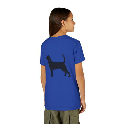 Bloodhound Silhouette Youth Unisex Short Sleeve Crewneck Tee