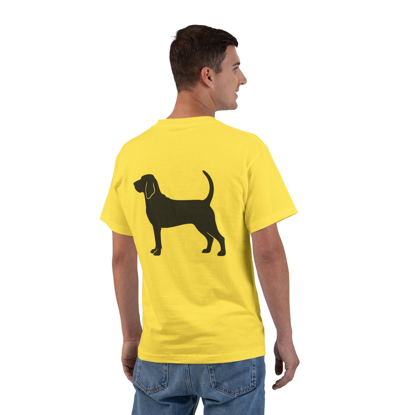Bloodhound Silhouette Men's Short-Sleeve Crewneck Tee
