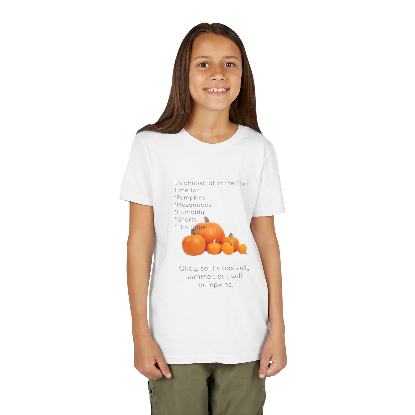 Fall In The South Youth Unisex Short Sleeve Crewneck Tee