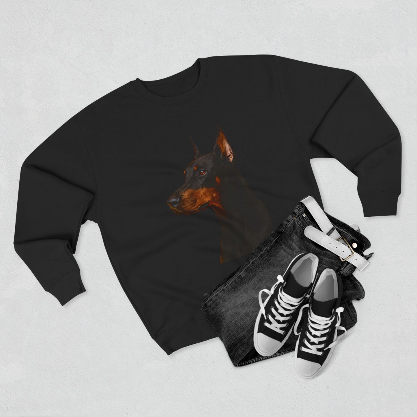 Doberman Head Unisex Crewneck Sweatshirt