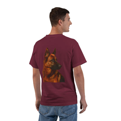 German Shepherd Head Men's Short-Sleeve Crewneck Tee