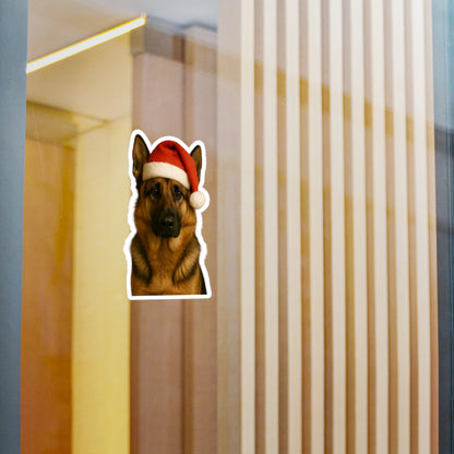 Santa Paws German Shepherd Vinyl Decal
