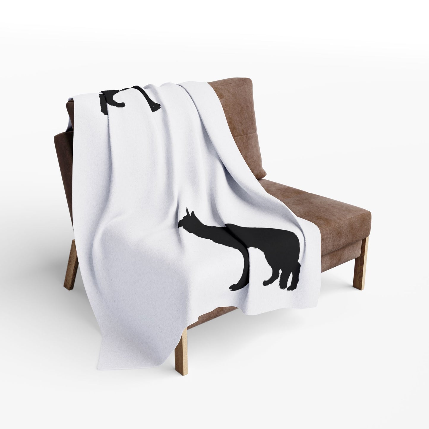 German Shepherd Silhouette Arctic Fleece Blanket