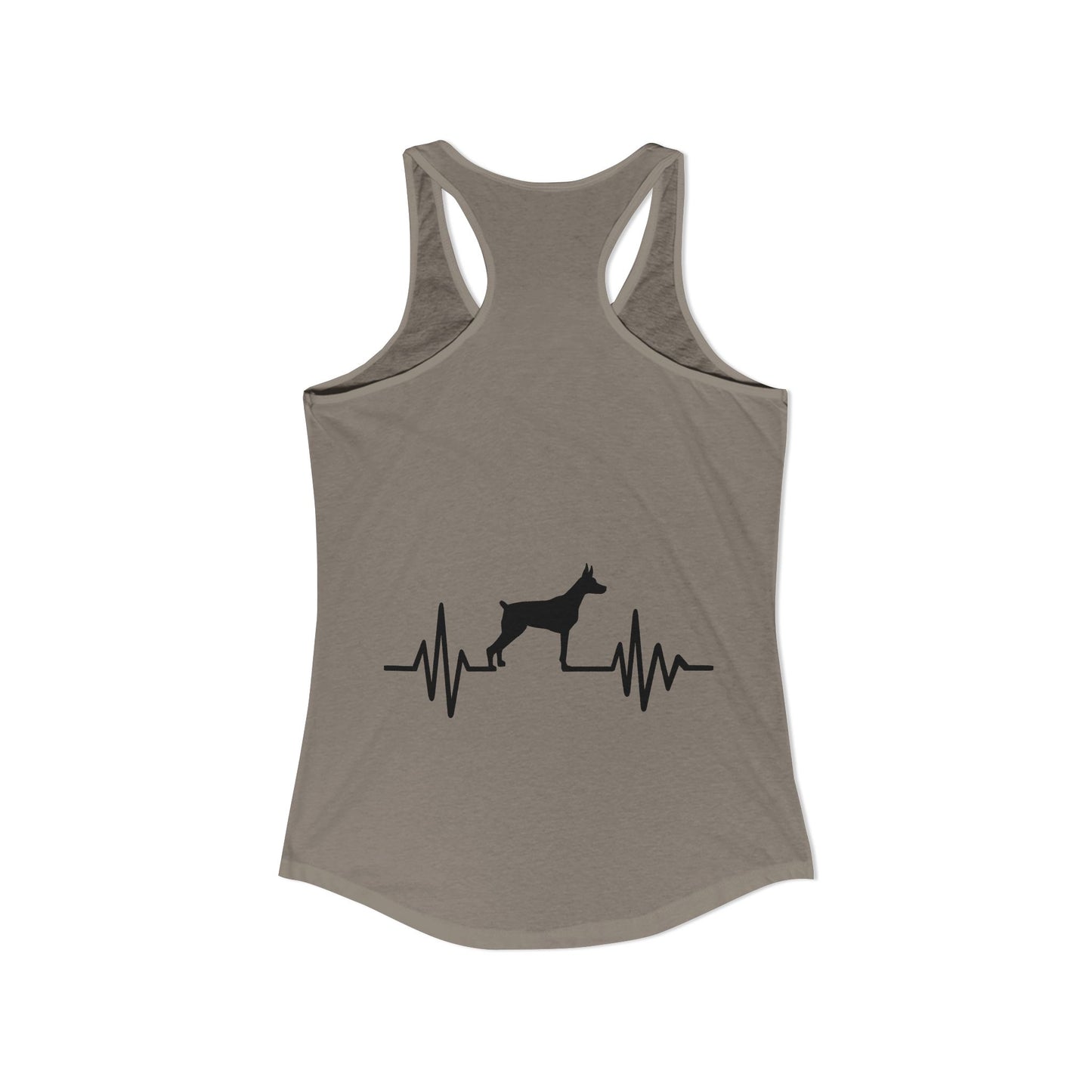 My Heart Beats For Dobermans Women's Racerback Tank