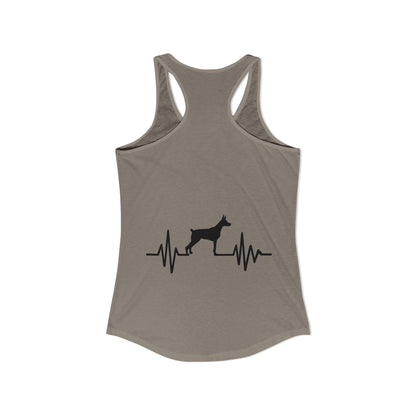 My Heart Beats For Dobermans Women's Racerback Tank