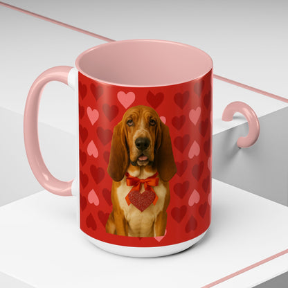 Cupid's Companion Basset 2-Tone Coffee Mug