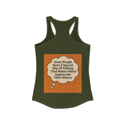 Special Way Of Talking Women's Racerback Tank