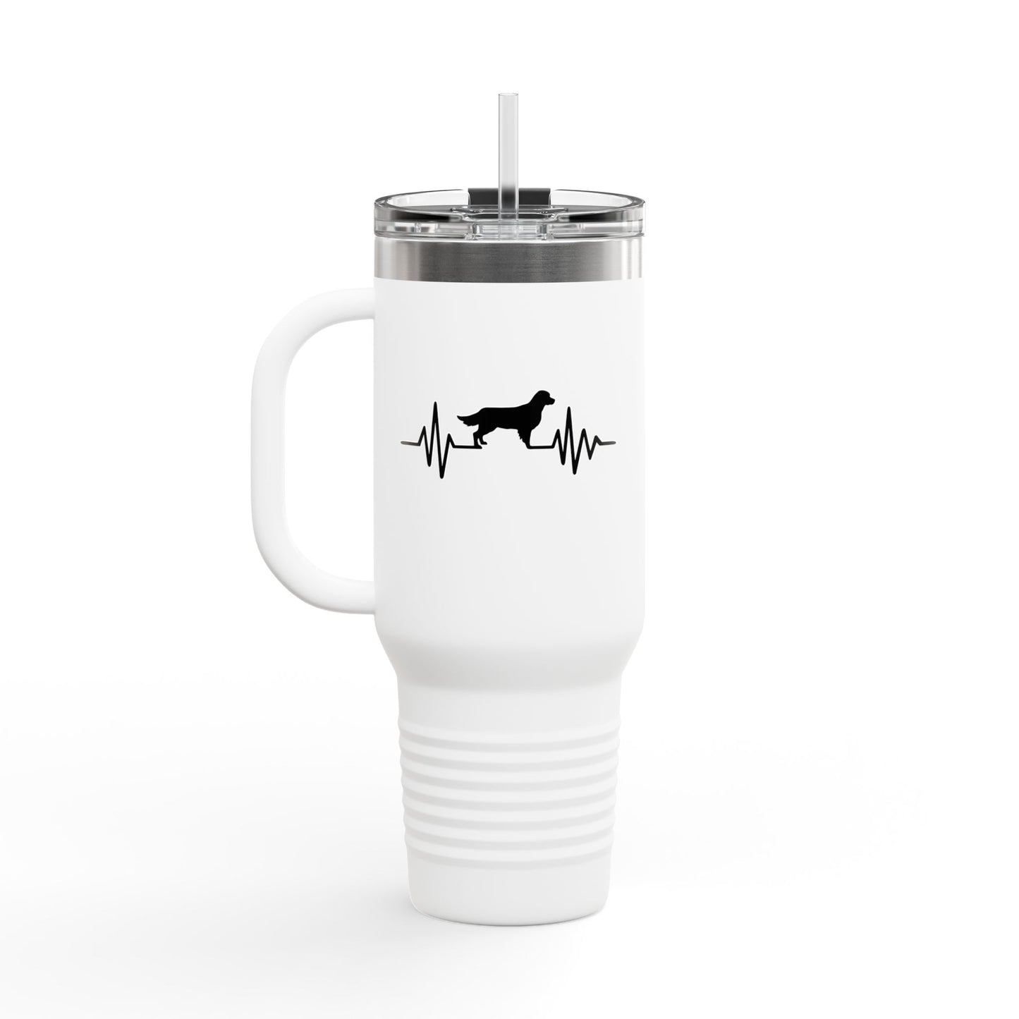 My Heart Beats For Goldens Insulated Travel Mug