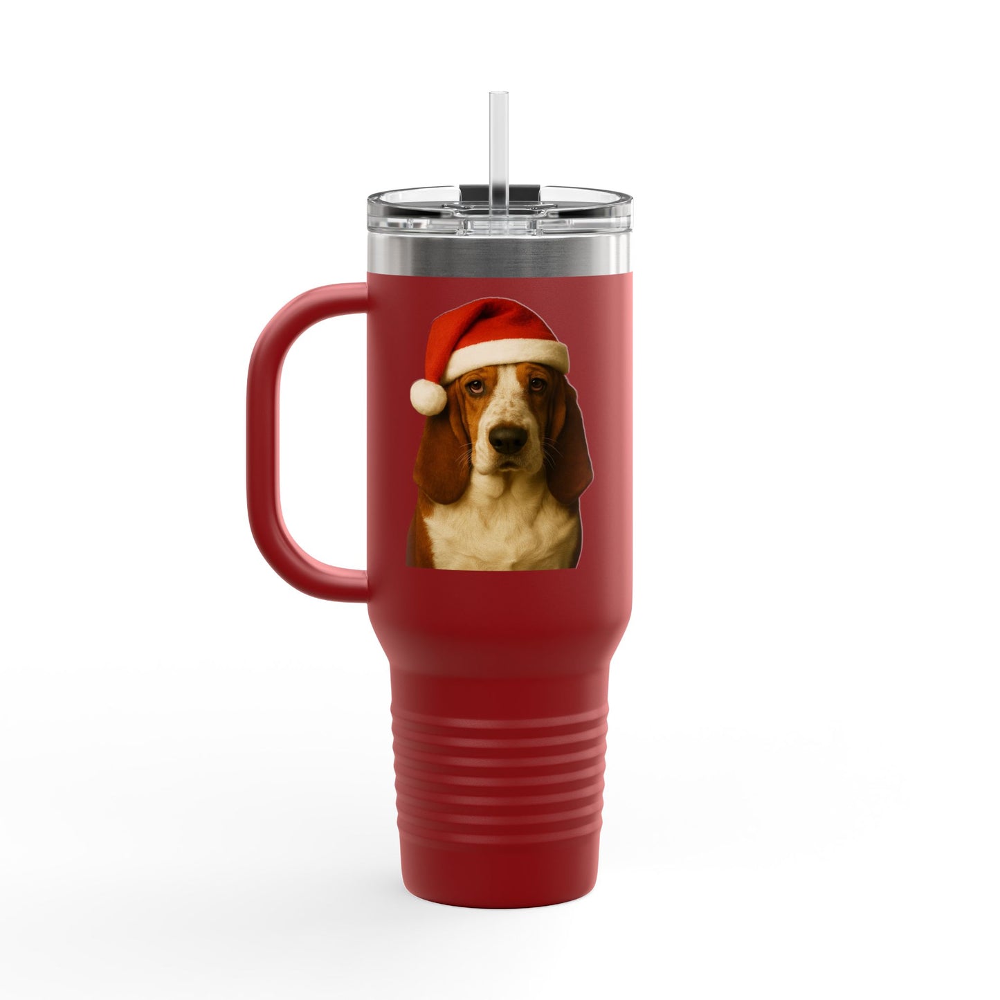 Santa Paws Basset Insulated Travel Mug