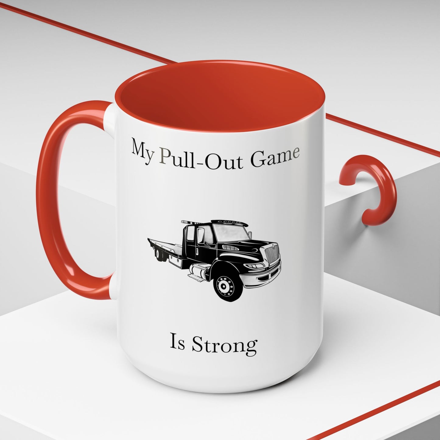 Pull Out Flatbed Tow Truck 2-Tone Coffee Mug