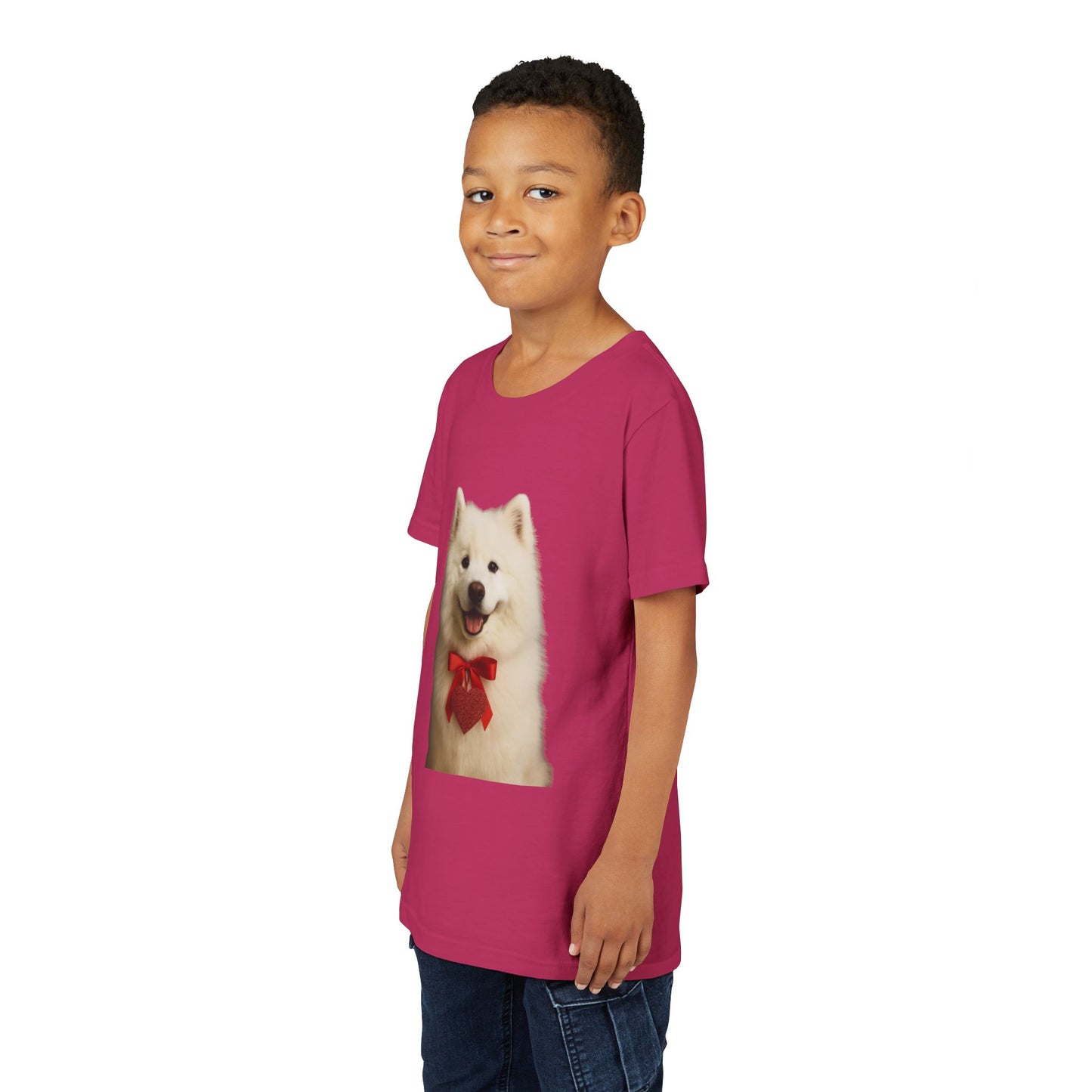 Cupid's Companion Samoyed Youth Unisex Short Sleeve Crewneck Tee