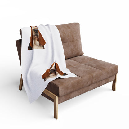 Basset Head Arctic Fleece Blanket
