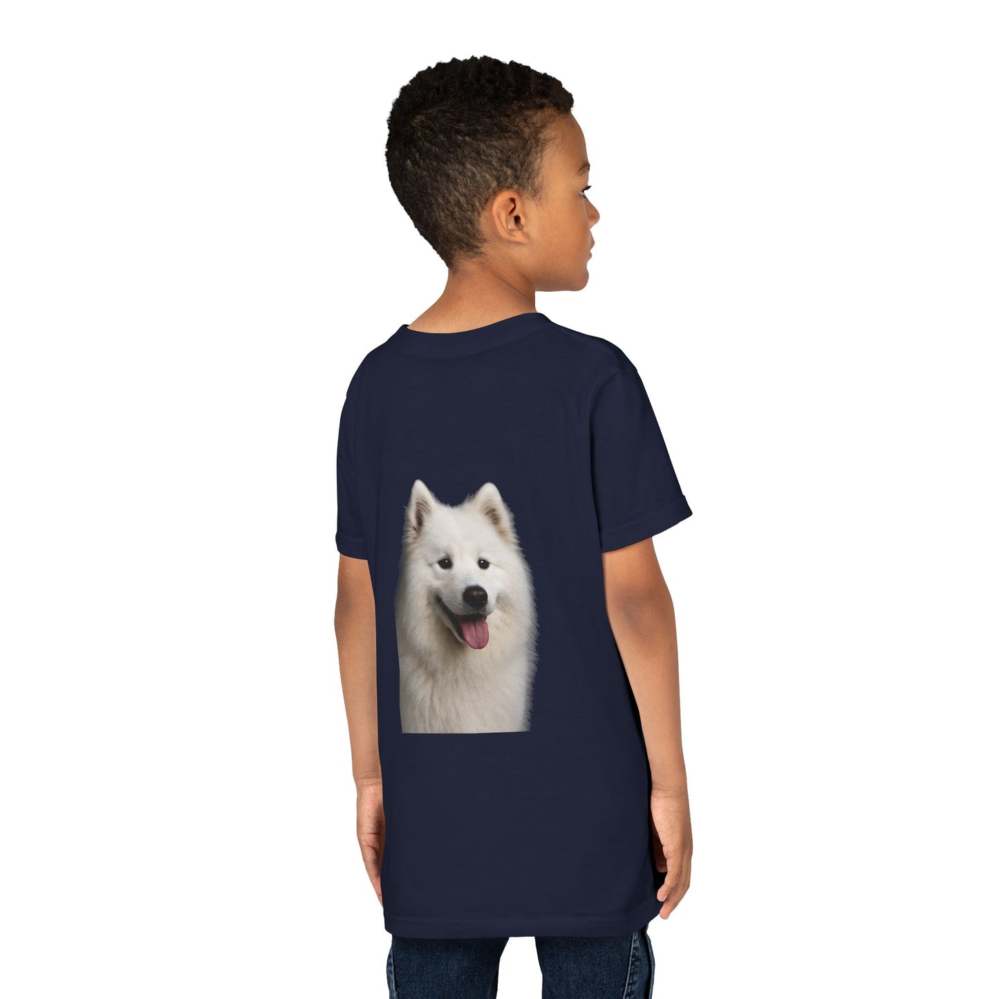 Samoyed Head Youth Unisex Short Sleeve Crewneck Tee