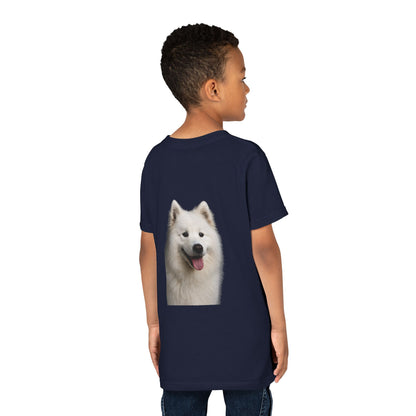 Samoyed Head Youth Unisex Short Sleeve Crewneck Tee