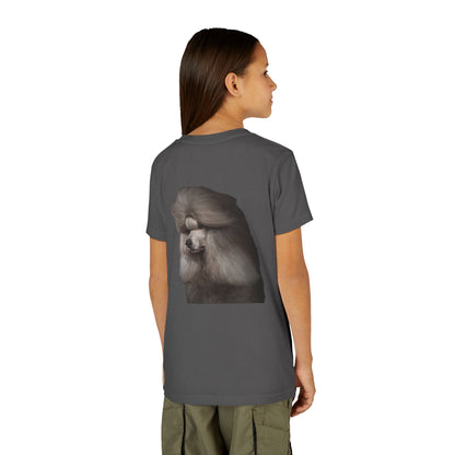 Poodle Head Youth Unisex Short Sleeve Crewneck Tee