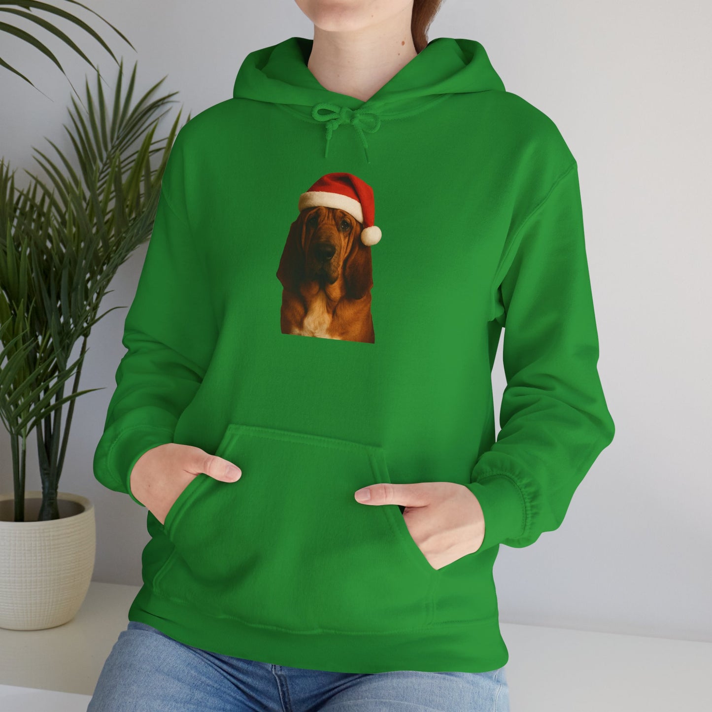 Santa Paws Bloodhound Unisex Hoodie