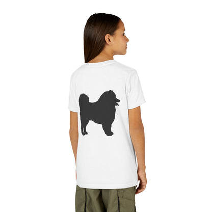 Samoyed Silhouette Youth Unisex Short Sleeve Crewneck Tee
