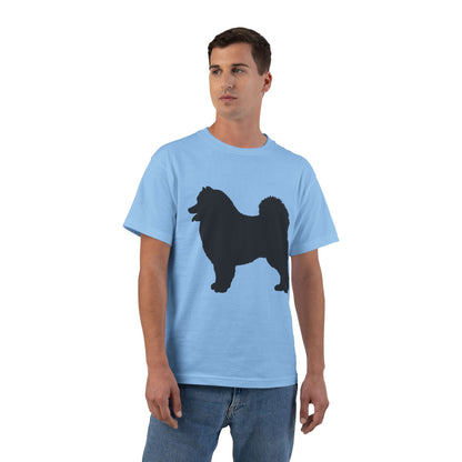 Samoyed Silhouette Men's Short-Sleeve Crewneck Tee