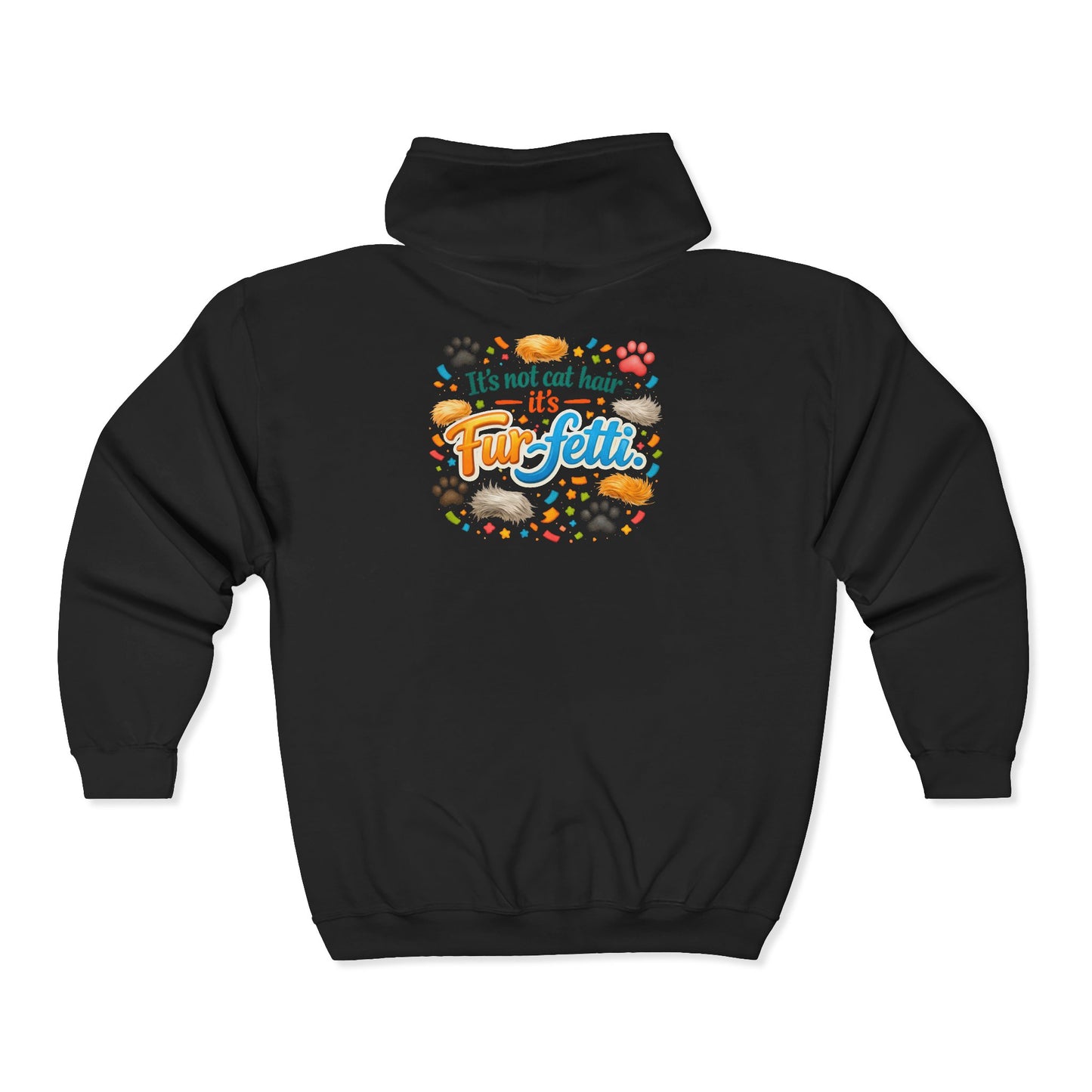 Fur-Fetti Cat Unisex Full Zip Hoodie