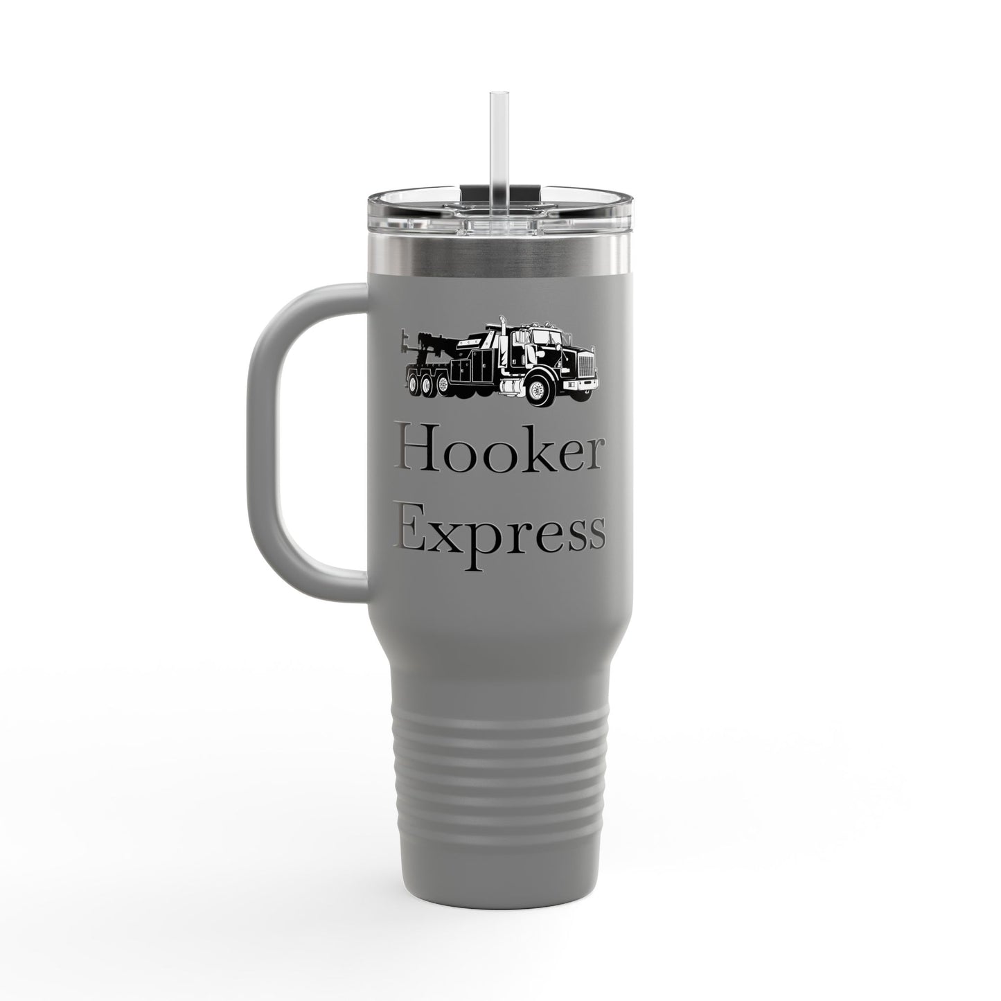 H**ker Express Heavy Tow Truck Insulated Travel Mug